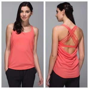 Lululemon “Wild” Strappy Back Striped Tank Size 4